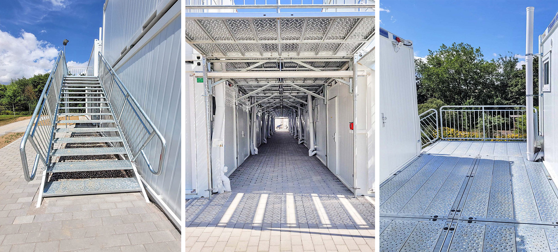 Temporary stairs and platforms for containers – project in Germany