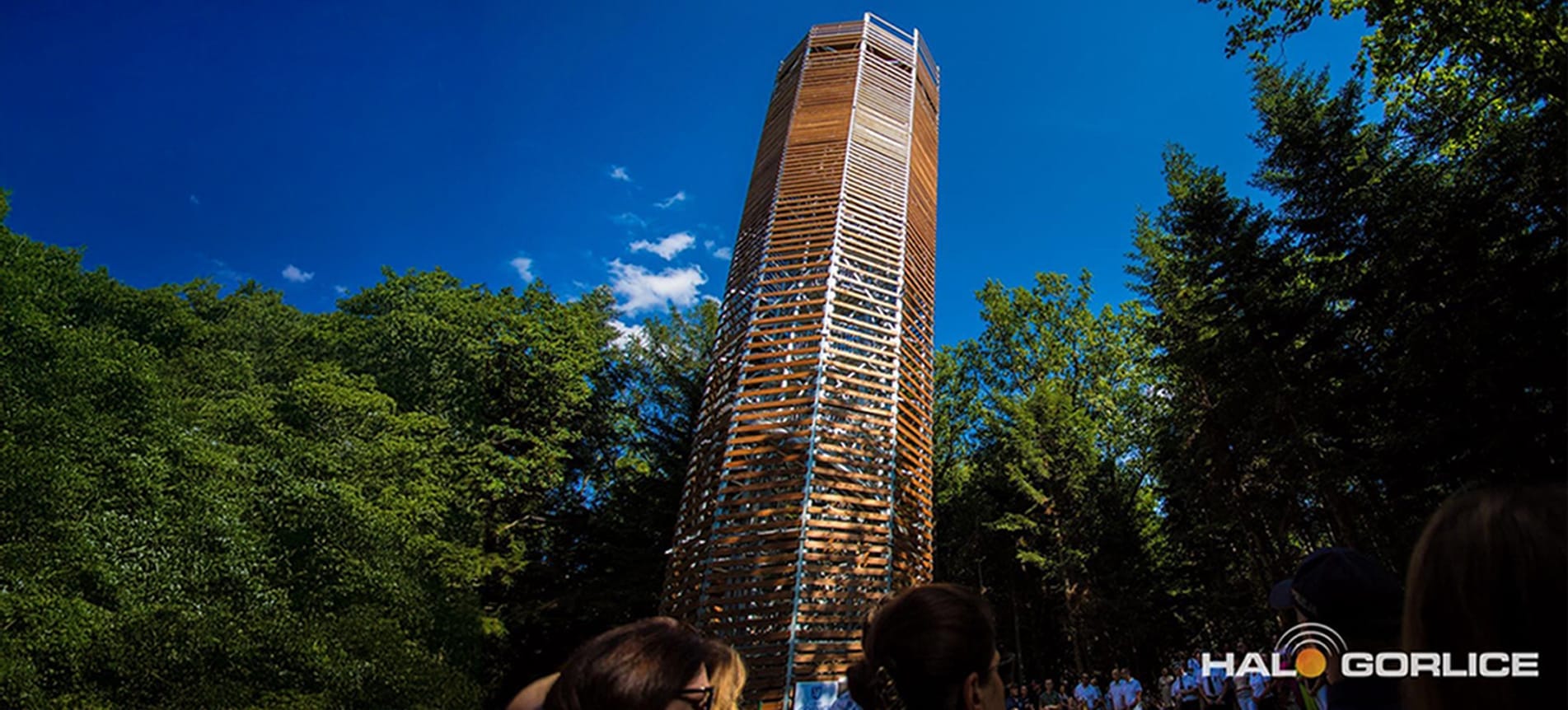 Steel structure of lookout tower on Łysula mountain