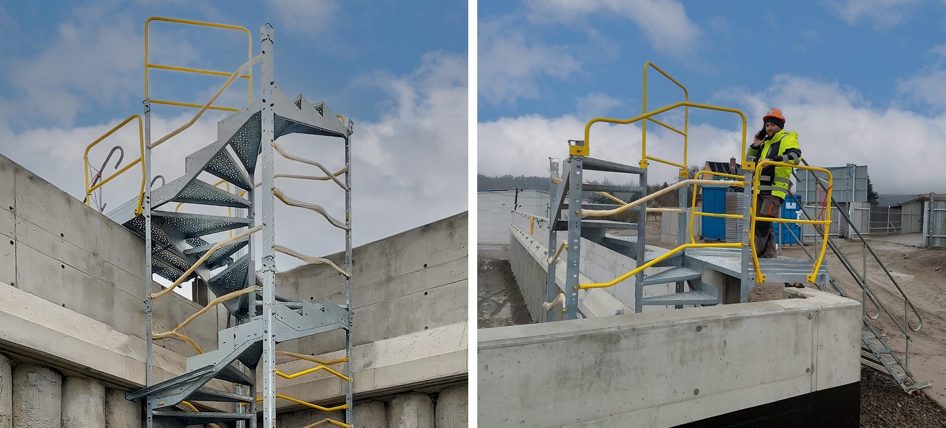 Temporary SST and TAS stairs for logistics center construction