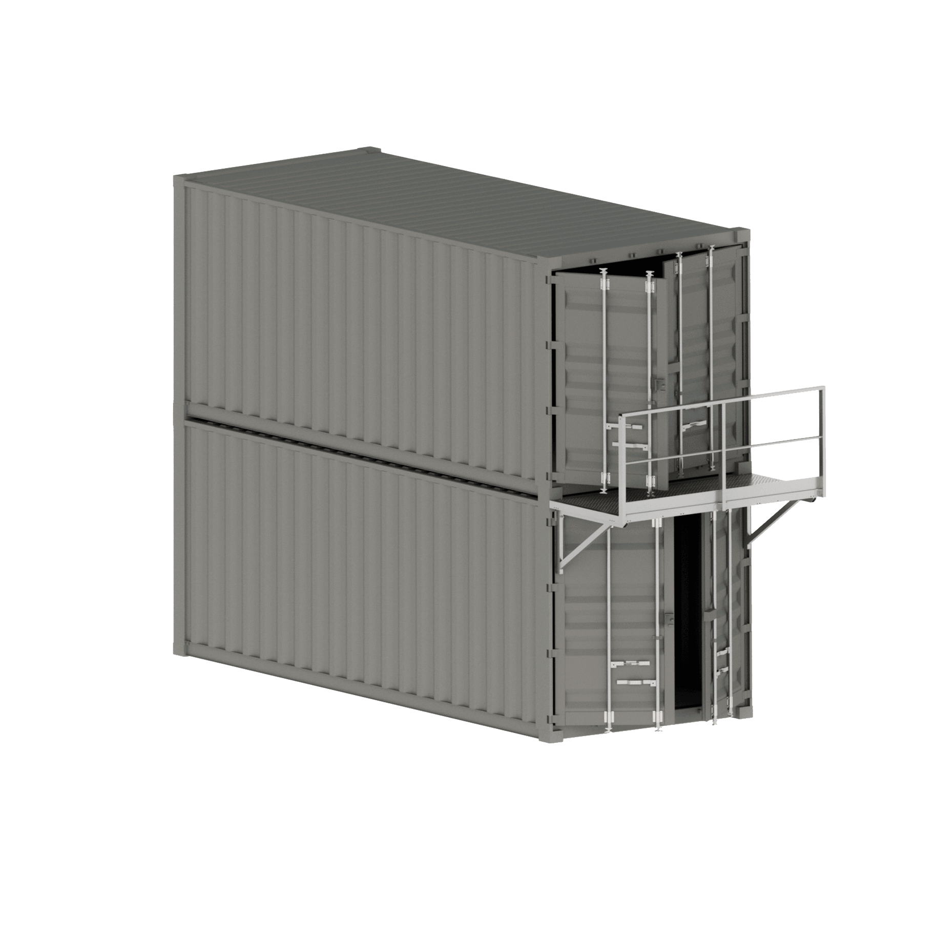 Aluminum container stairs and staircases 2kN - TLC EU Steel Equipment ...