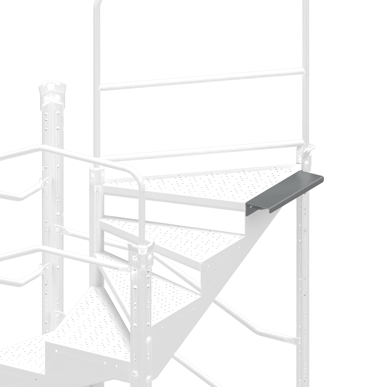 Step Exit SST temporary spiral staircase - TLC EU Steel Equipment | Design ...