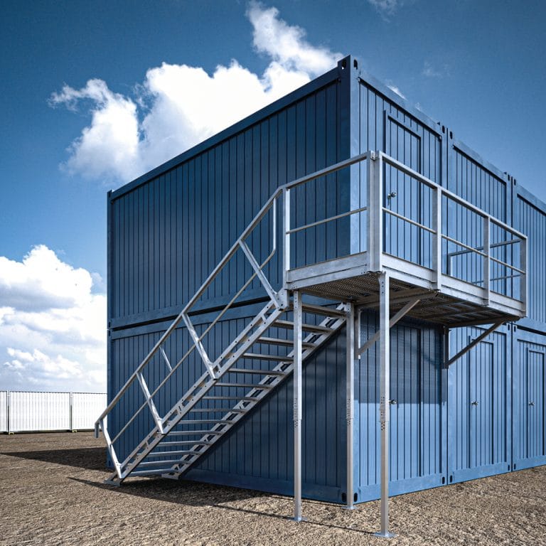 Container With Ladder Aluminum container stairs and staircases 2kN - TLC EU Steel Equipment ...