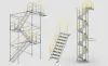 Temporary stairs and staircases