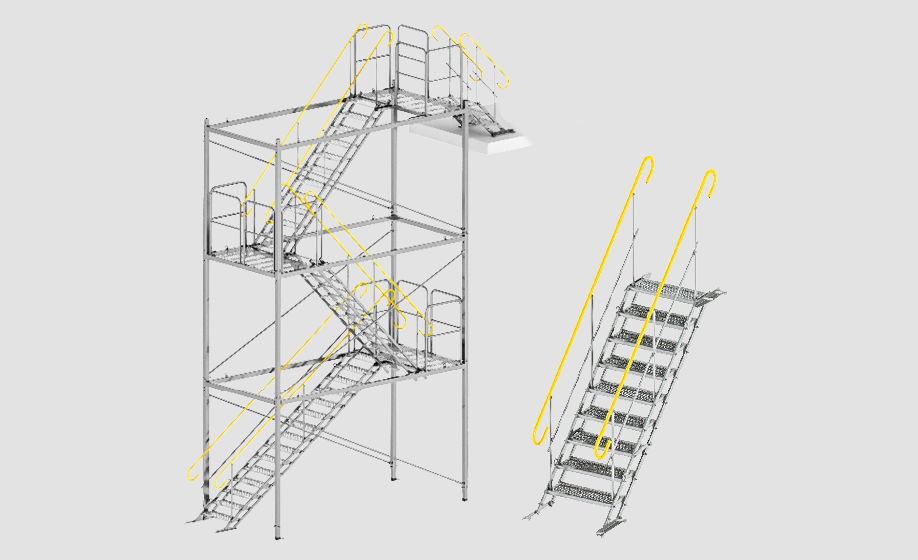 Escaliers et cage d’escalier provisoires TAS